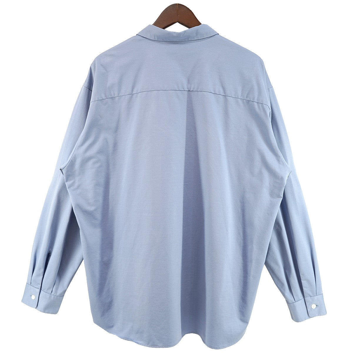 25SS KANEMASA KNITスーピマコットン シルケット加工 ドレープ ビッグシルエット レギュラー カラー 開襟 シャツ