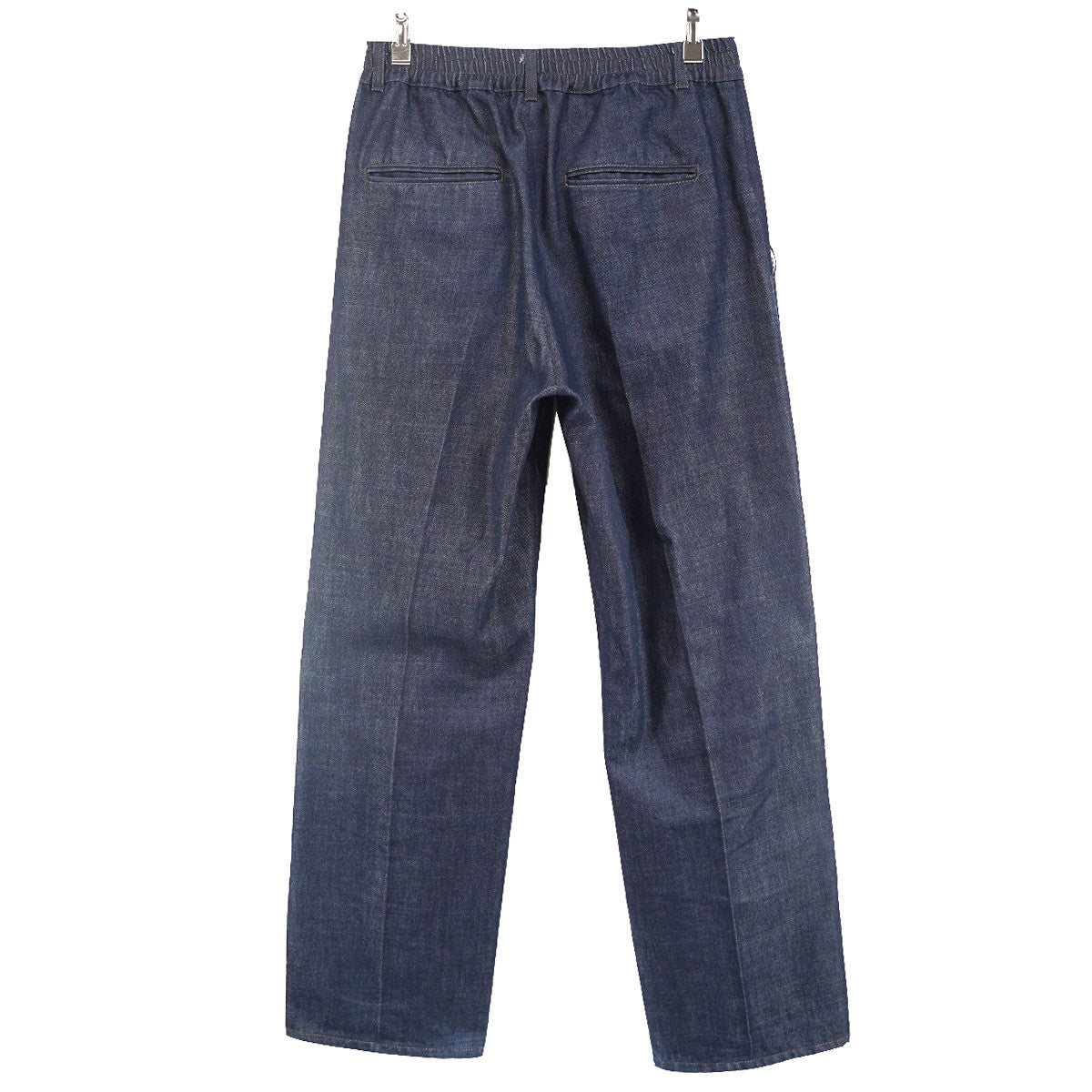 24AW KAIHARA DENIM ブランド初期モデル ソフトデニム生地ワンタック バックウエスト ゴムギャザー ワイド バレル デニム イージー パンツ