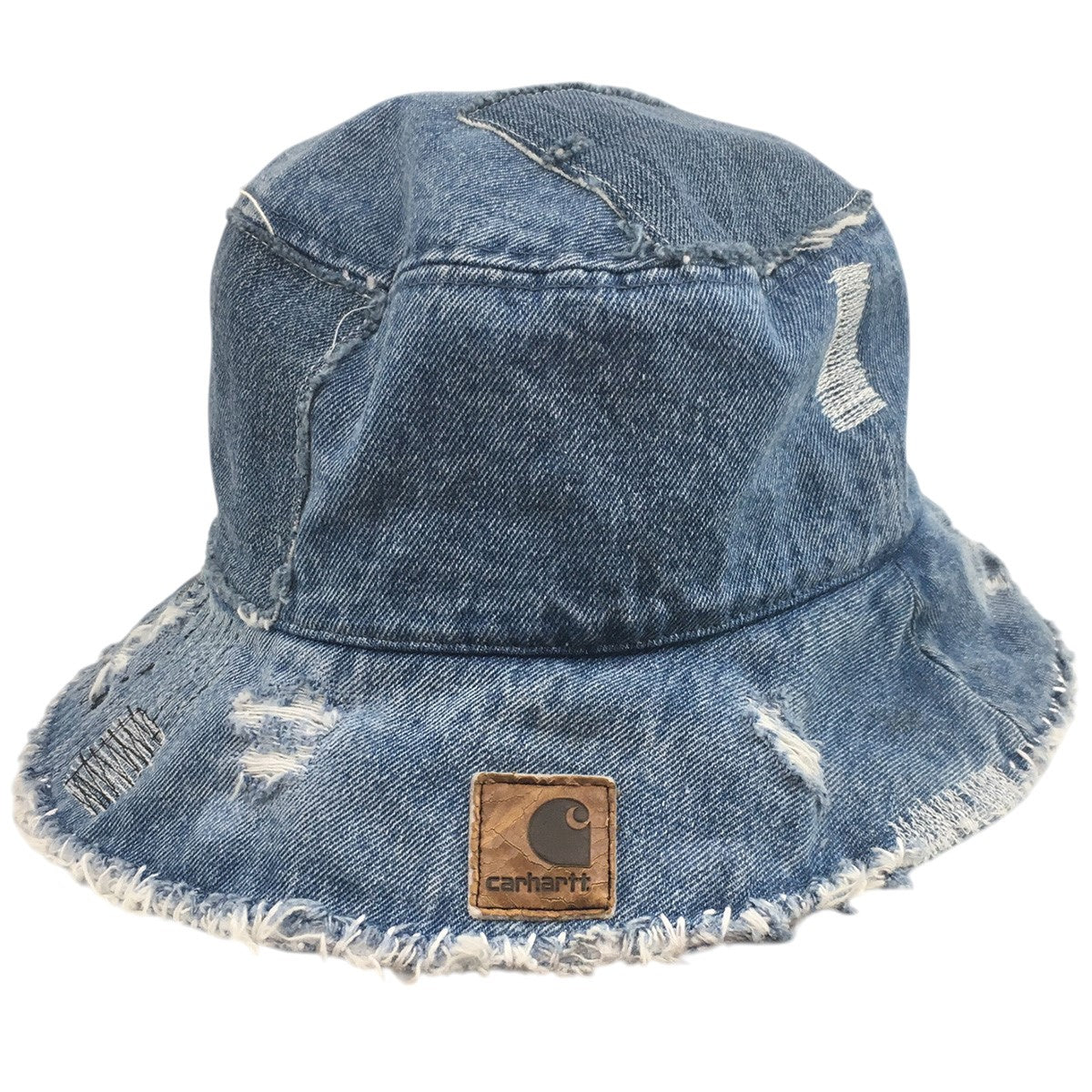 Carhartt Remake Denim Bucket Hatヴィンテージ Vintage デニム ロゴ ハンドメイド リメイク 再構築ハット