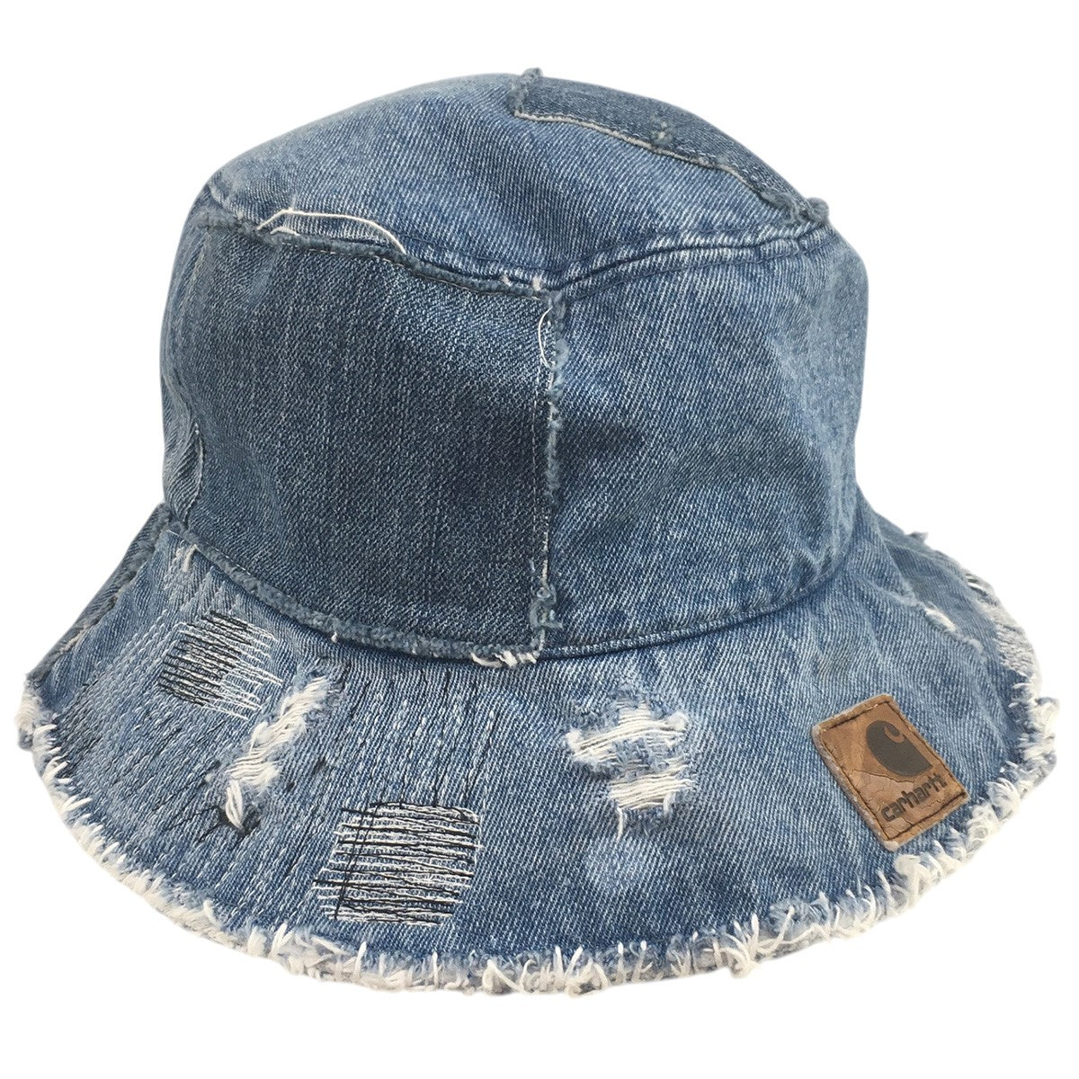 Carhartt Remake Denim Bucket Hatヴィンテージ Vintage デニム ロゴ ハンドメイド リメイク 再構築ハット