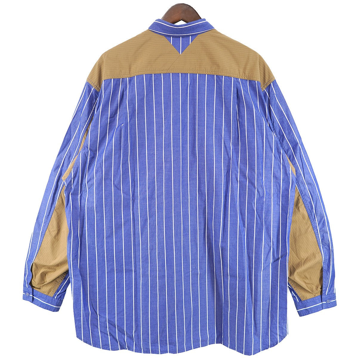 25SS Mid Gusset Sleeve Stripe Work Shirtミッド ガゼット スリーブ ストライプ 切替 ワークシャツ