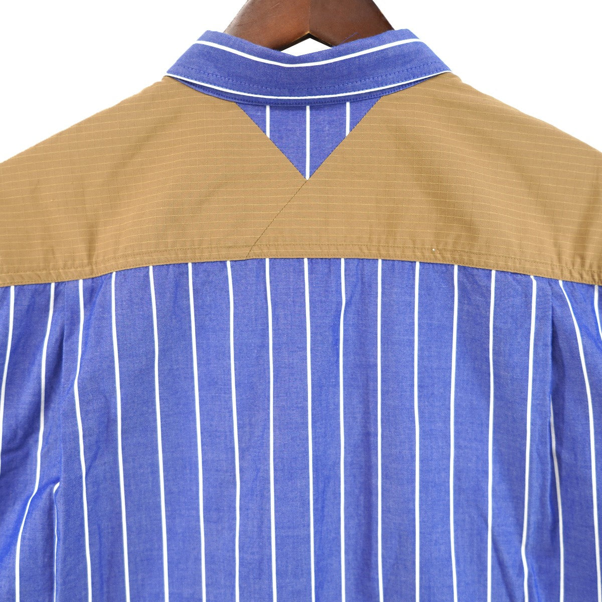 25SS Mid Gusset Sleeve Stripe Work Shirtミッド ガゼット スリーブ ストライプ 切替 ワークシャツ