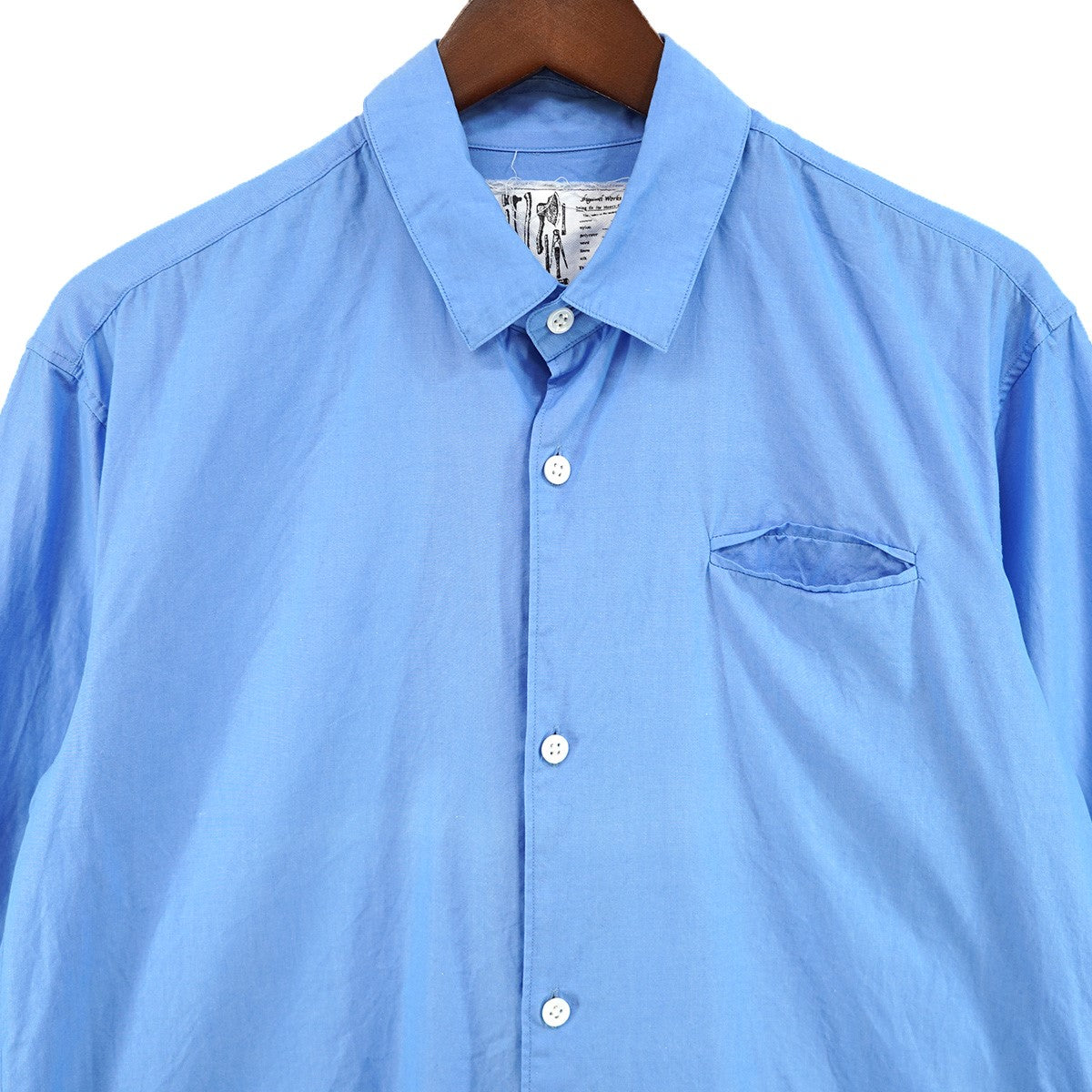 STANDARD SHIRT1両玉縁胸ポケット ボックスシルエット 長袖 シャツ