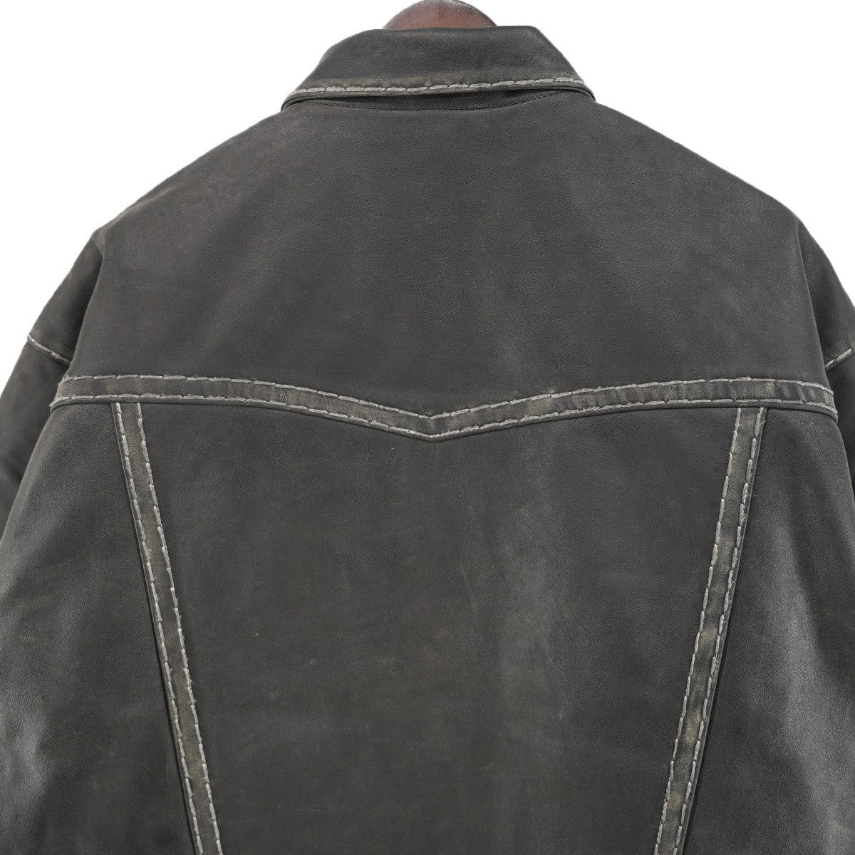 25AW True Religion Leather Trucker Jacketコラボ 加工 レザー トラッカー ジャケット