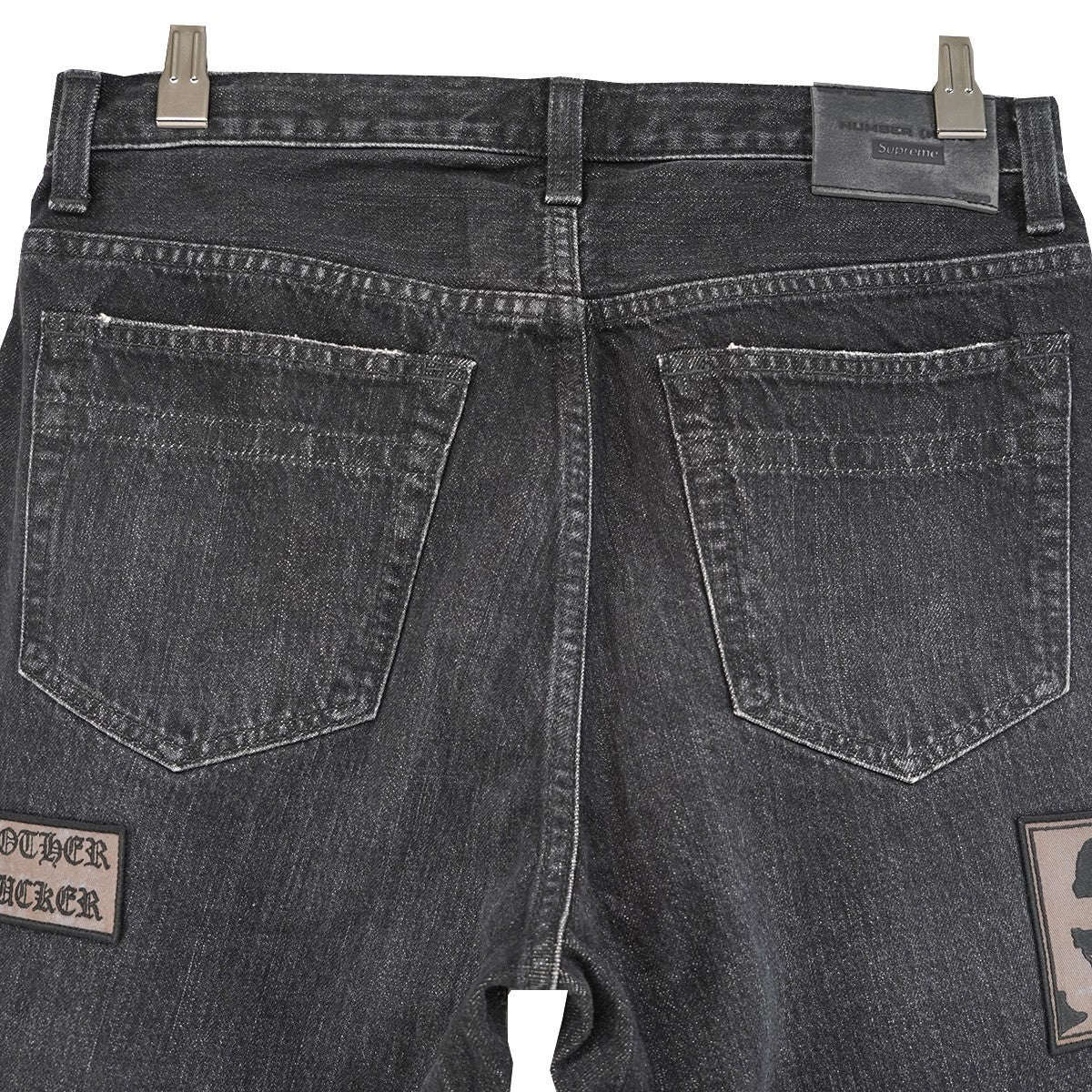 25AW Number (N)ine Patches Loose Fit Jean ヴィンテージ Vintageダメージウォッシュ加工 ロゴ ワッペン ルーズフィット セルビッジ デニム