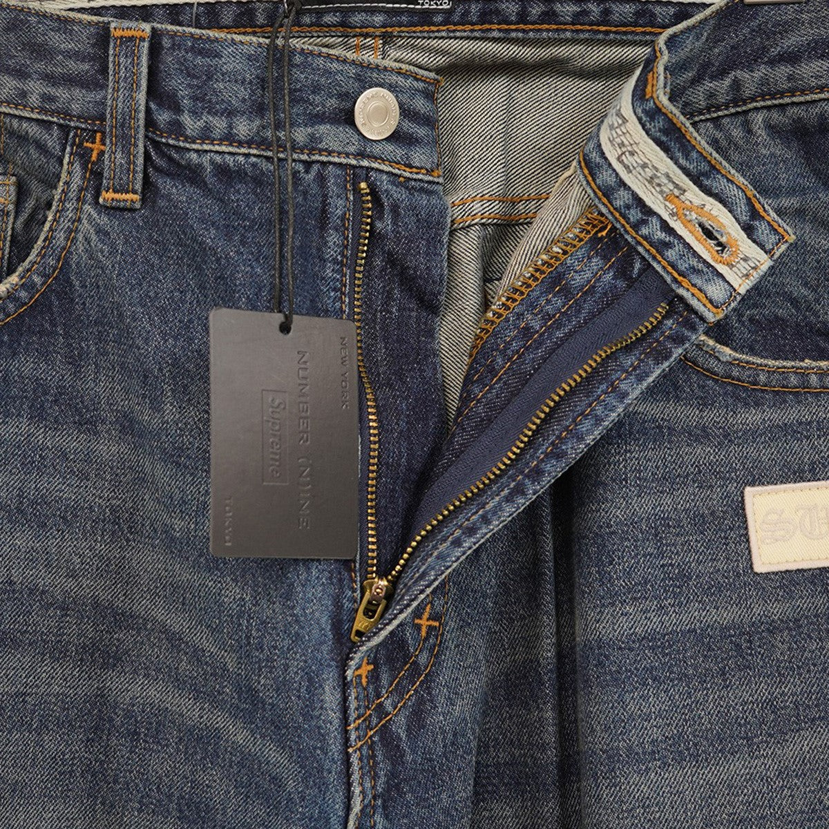 25AW Number (N)ine Patches Loose Fit Jean ヴィンテージ Vintageダメージウォッシュ 加工ロゴ ワッペン ルーズフィット セルビッジ デニム