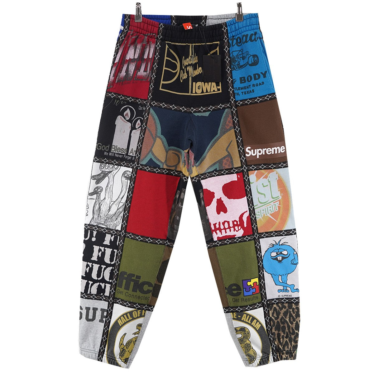 25AW Number (N)ine Patchwork Sweatpant アーカイブグラフィック クレイジーパターン パッチワーク 飾りステッチ ロゴ スウェット イージー パンツ