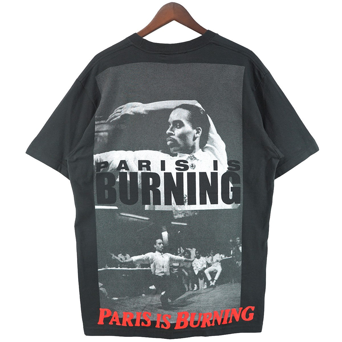 26SS Paris is Burning Tee パリ・イズ・バーニング Willi Ninjaウィリ・ニンジャ ヴォーギング バックプリント オールドイングリッシュ ロゴ 半袖 Tシャツ