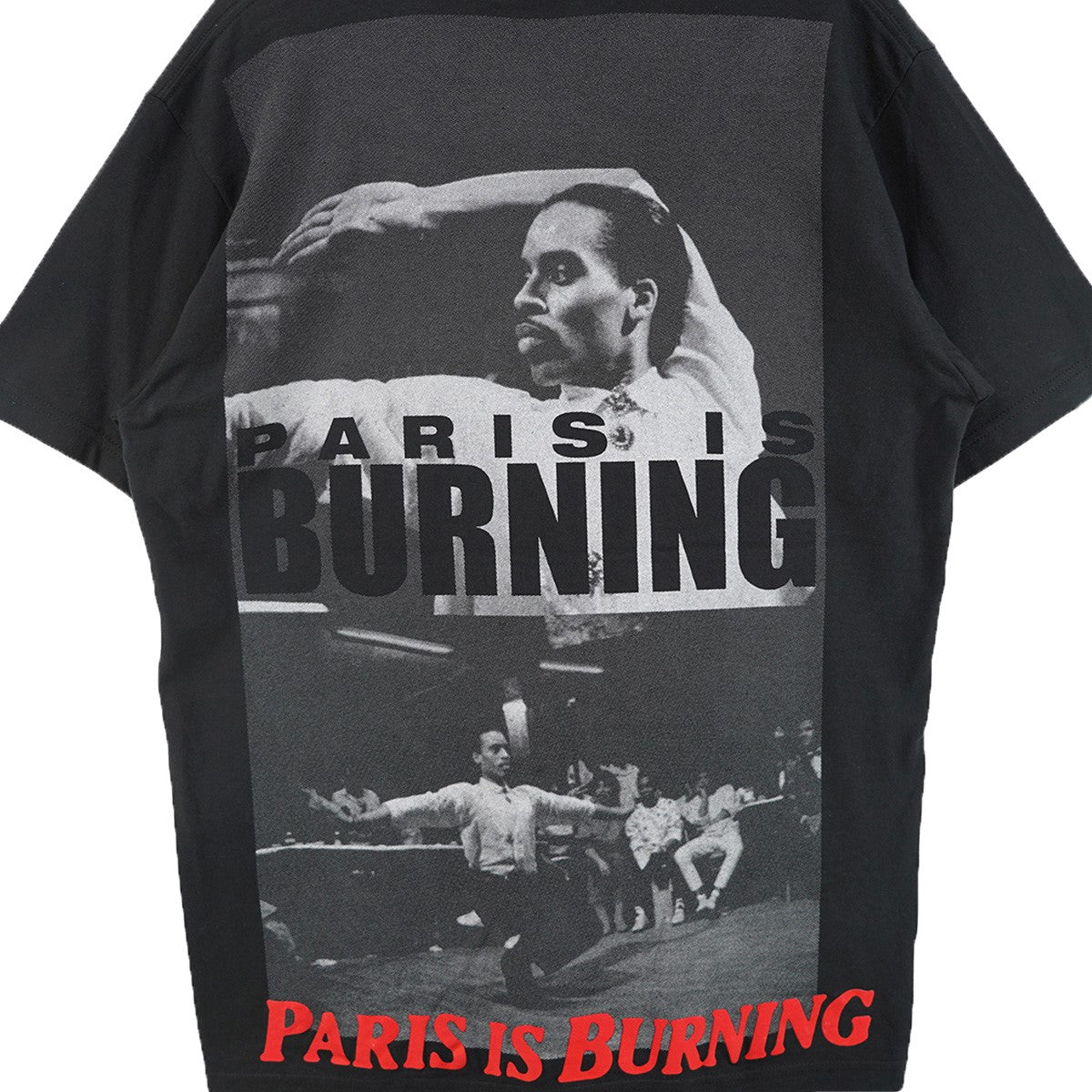 26SS Paris is Burning Tee パリ・イズ・バーニング Willi Ninjaウィリ・ニンジャ ヴォーギング バックプリント オールドイングリッシュ ロゴ 半袖 Tシャツ