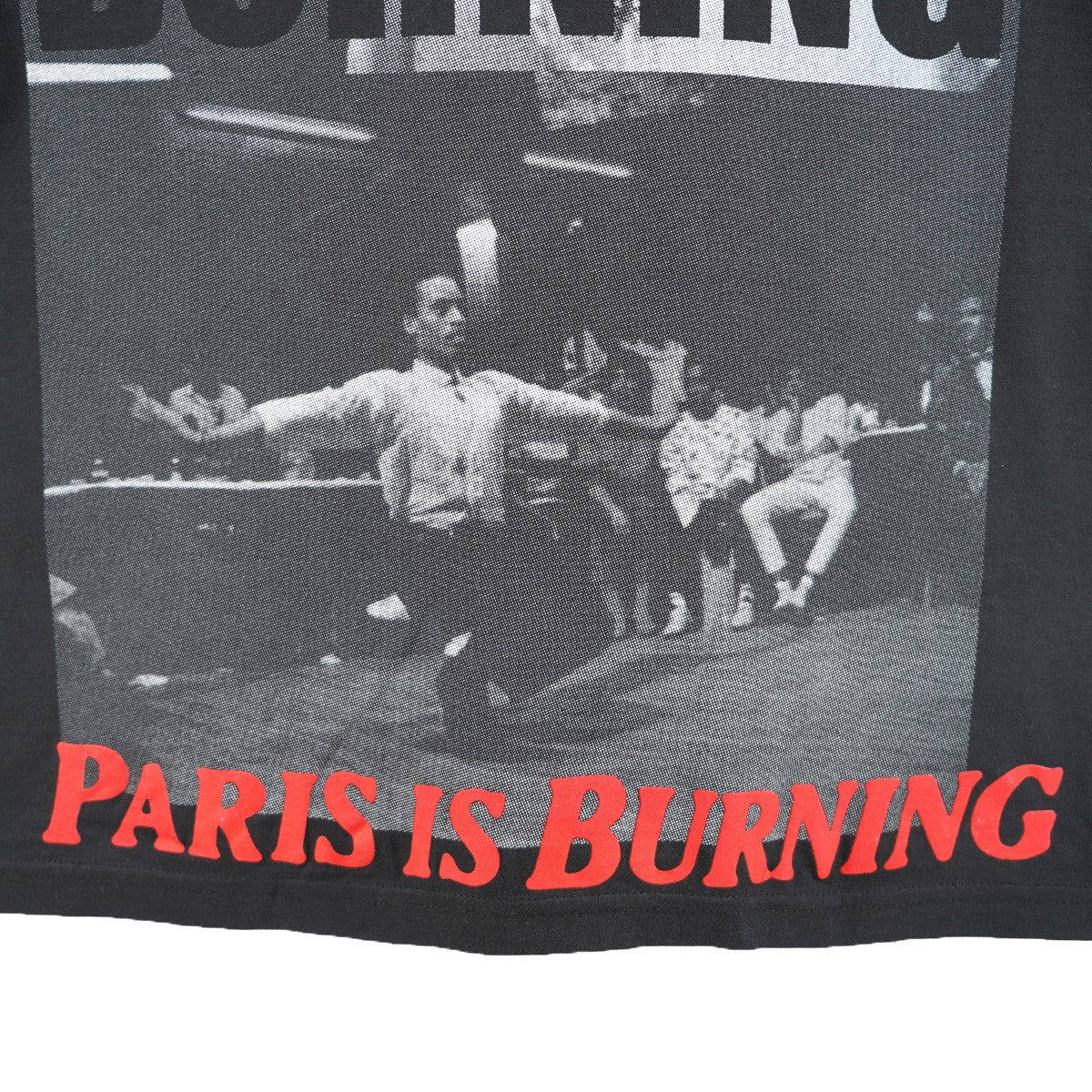 26SS Paris is Burning Tee パリ・イズ・バーニング Willi Ninjaウィリ・ニンジャ ヴォーギング バックプリント オールドイングリッシュ ロゴ 半袖 Tシャツ