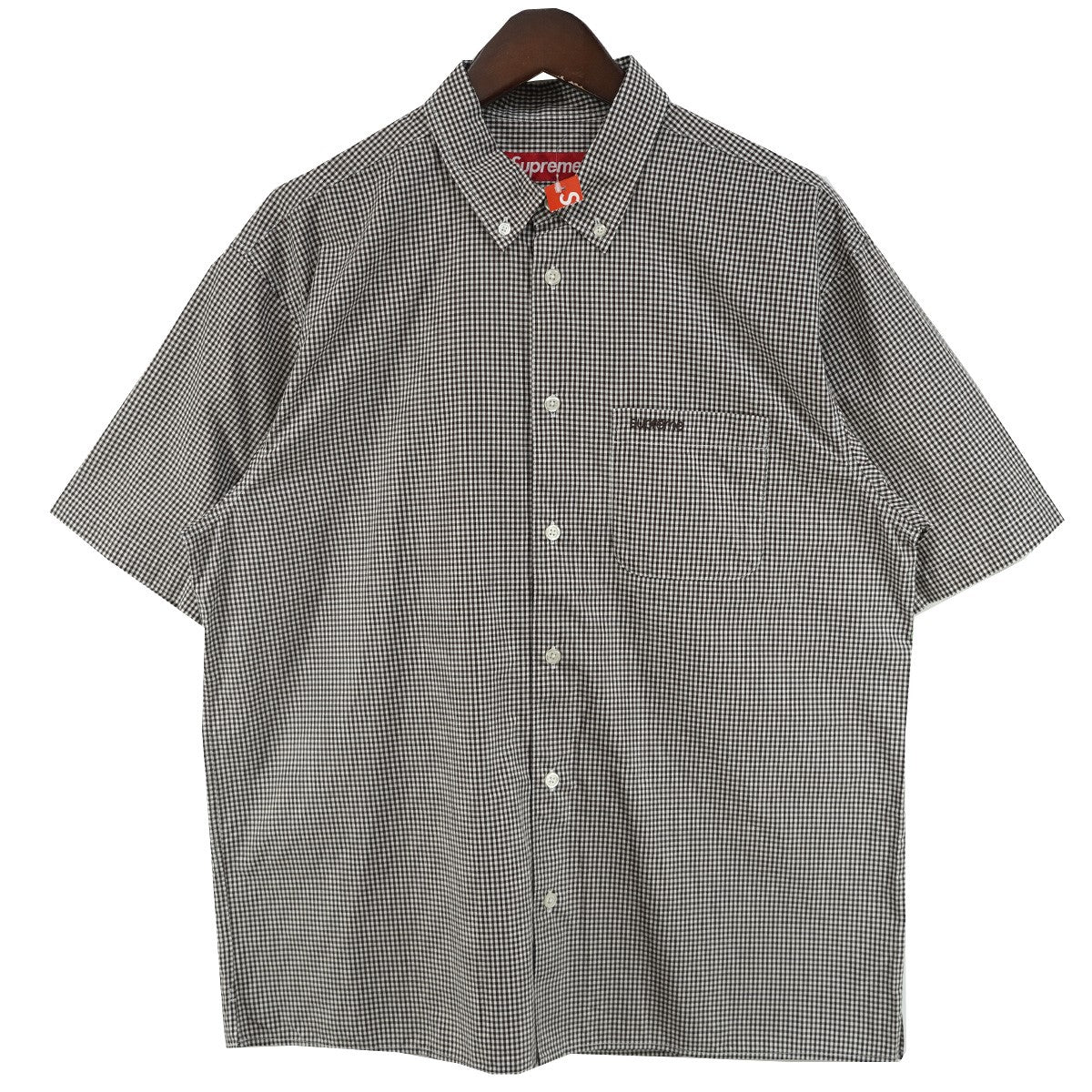 26SS Gingham S／S Shirtギンガムチェック 胸ポケット クラシック ロゴ 刺繍 ショートスリーブ 半袖 シャツ