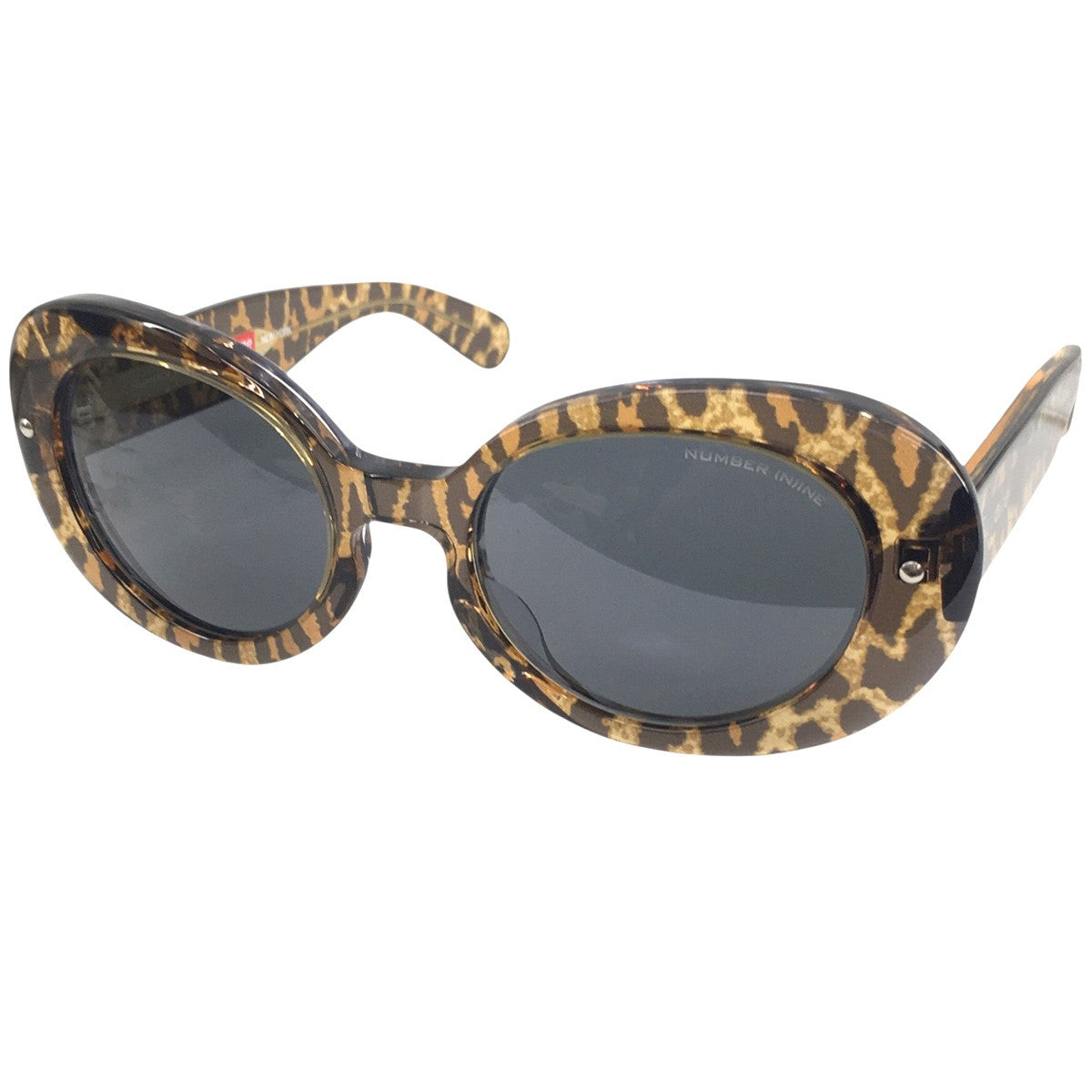 25AW Number (N)ine Sunglassesコラボ ナンバーナイン レオパード キャットアイ オーバル サングラス