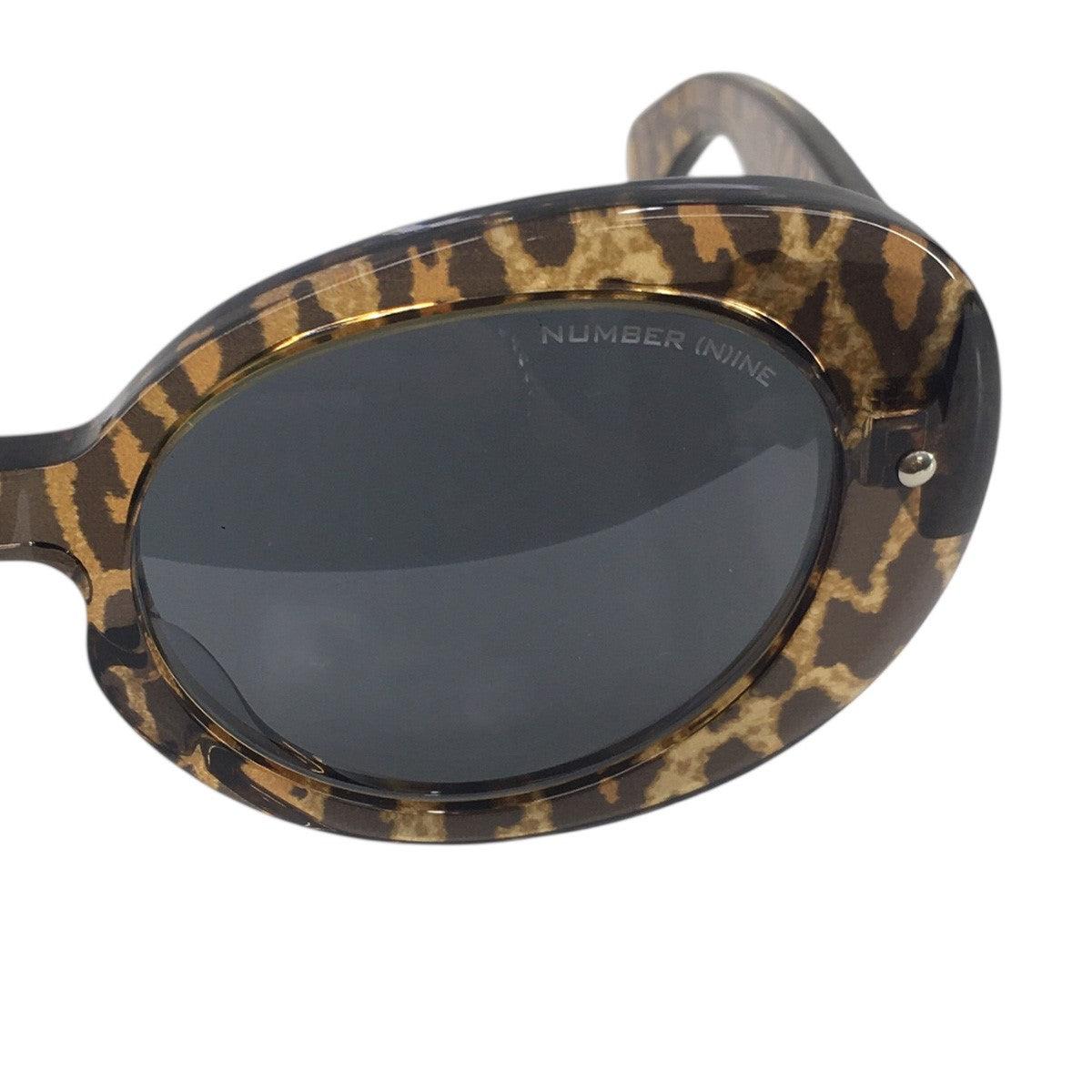 25AW Number (N)ine Sunglassesコラボ ナンバーナイン レオパード キャットアイ オーバル サングラス