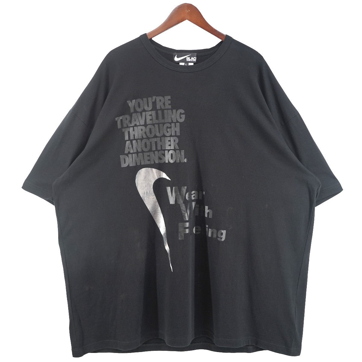 25AW 綿天竺プリントオーバーサイズ ロゴ Tシャツ