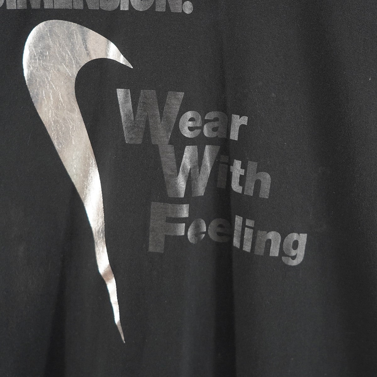 25AW 綿天竺プリントオーバーサイズ ロゴ Tシャツ