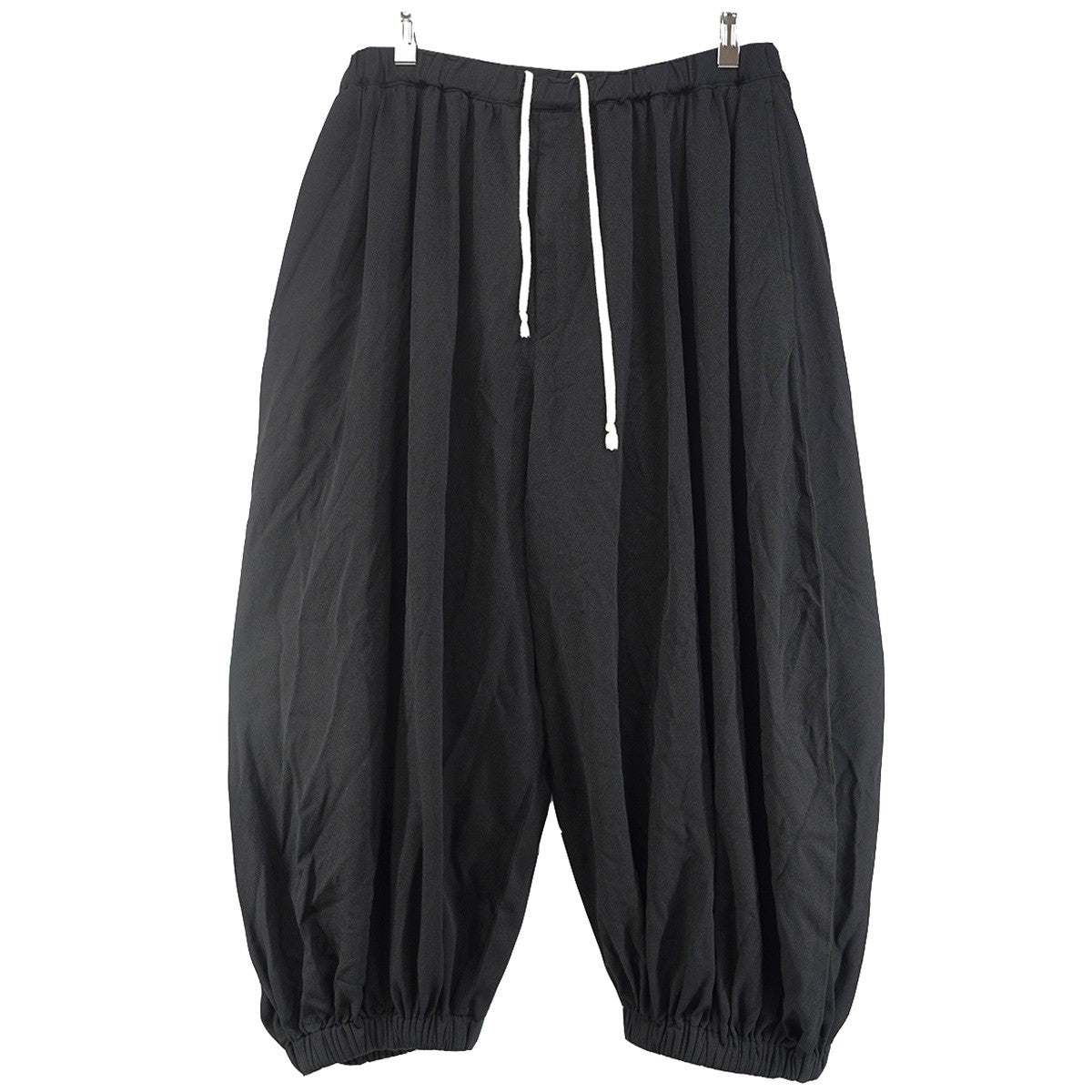 25AW エステル太綾ツイル製品後加工 ワイド イージー パンツ
