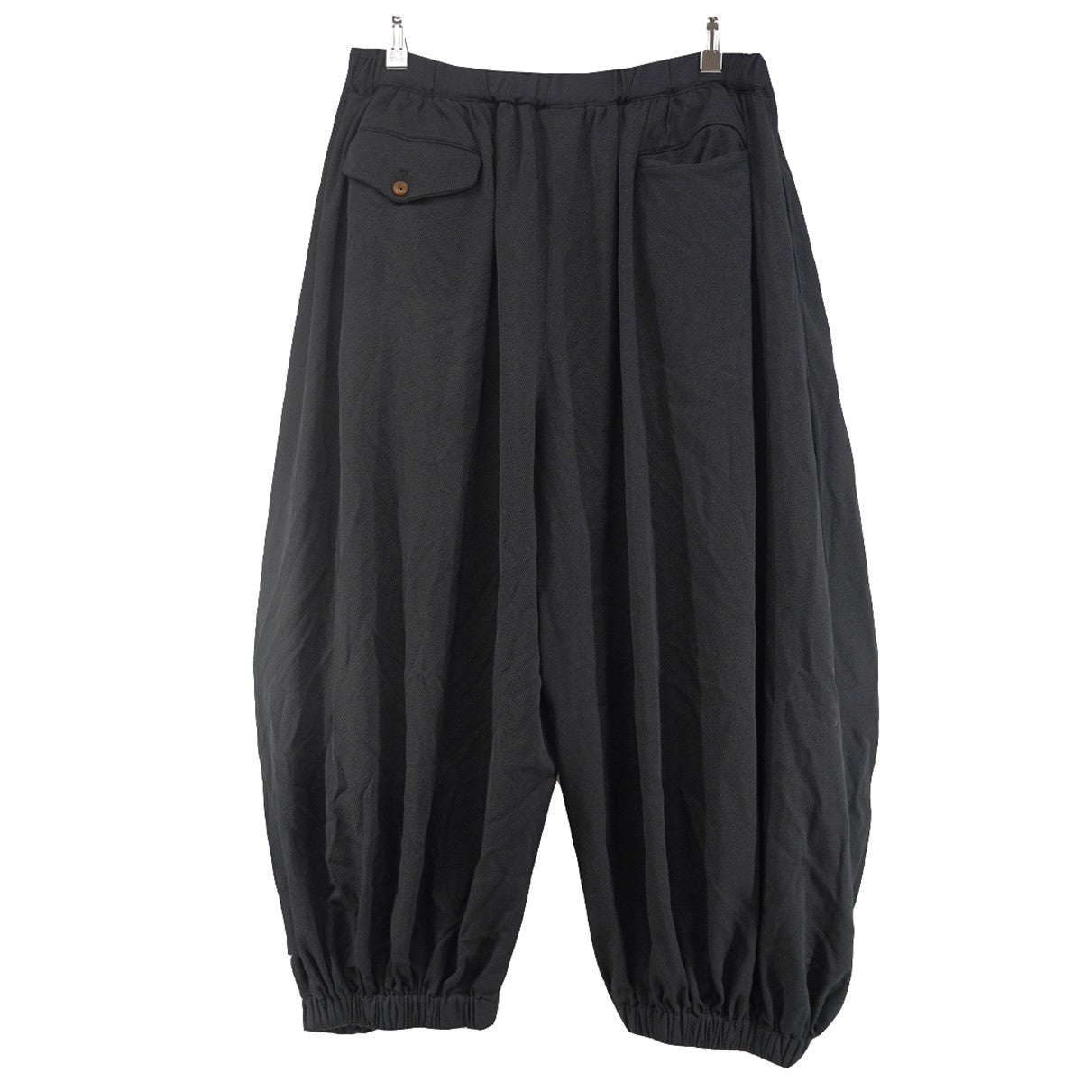 25AW エステル太綾ツイル製品後加工 ワイド イージー パンツ