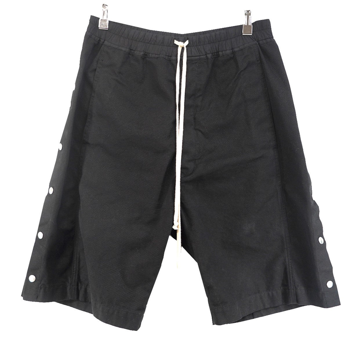 26SS WIDE PUSHER SHORT BLACKワイド プッシャー スナップボタン ドローコード イージー ショーツ ハーフパンツ