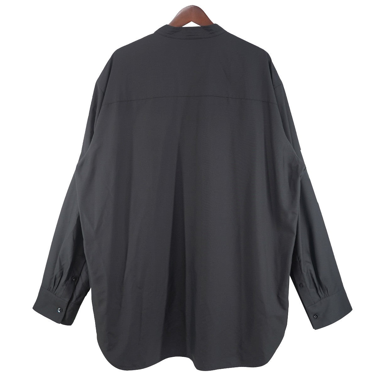 24SS 7 DAYS SHIRTS COLLECTION SUNDAY P．M．高密度シルク バンドカラー ノーカラー オーバーサイズ シャツ