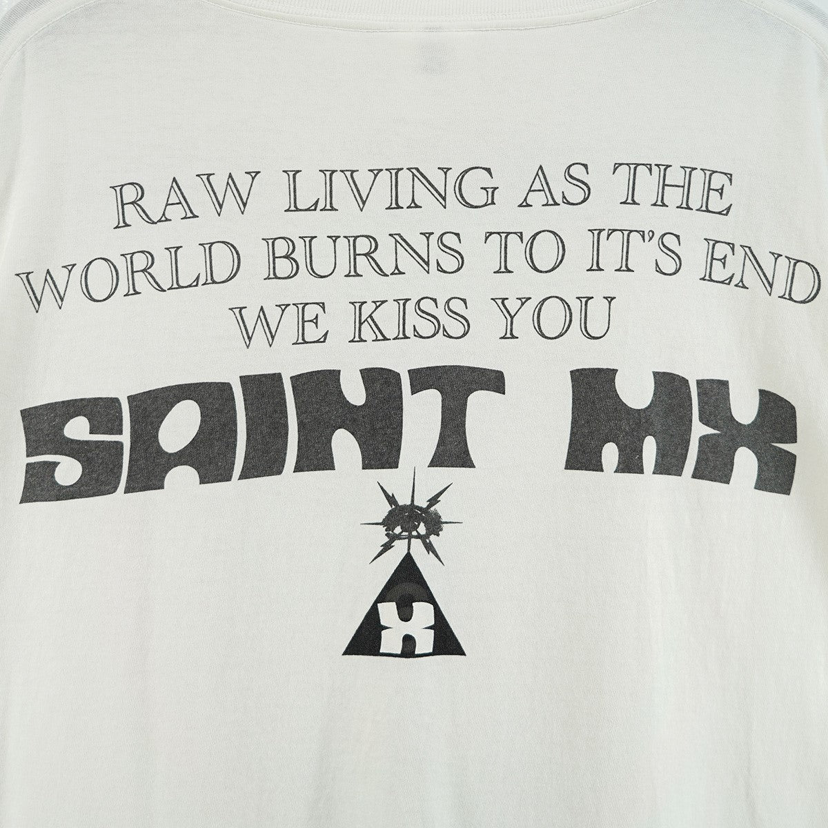 25SS SS TEE SAINT MX WHITEロゴ Pink Floyd ピンクフロイド サンプリング Tシャツ