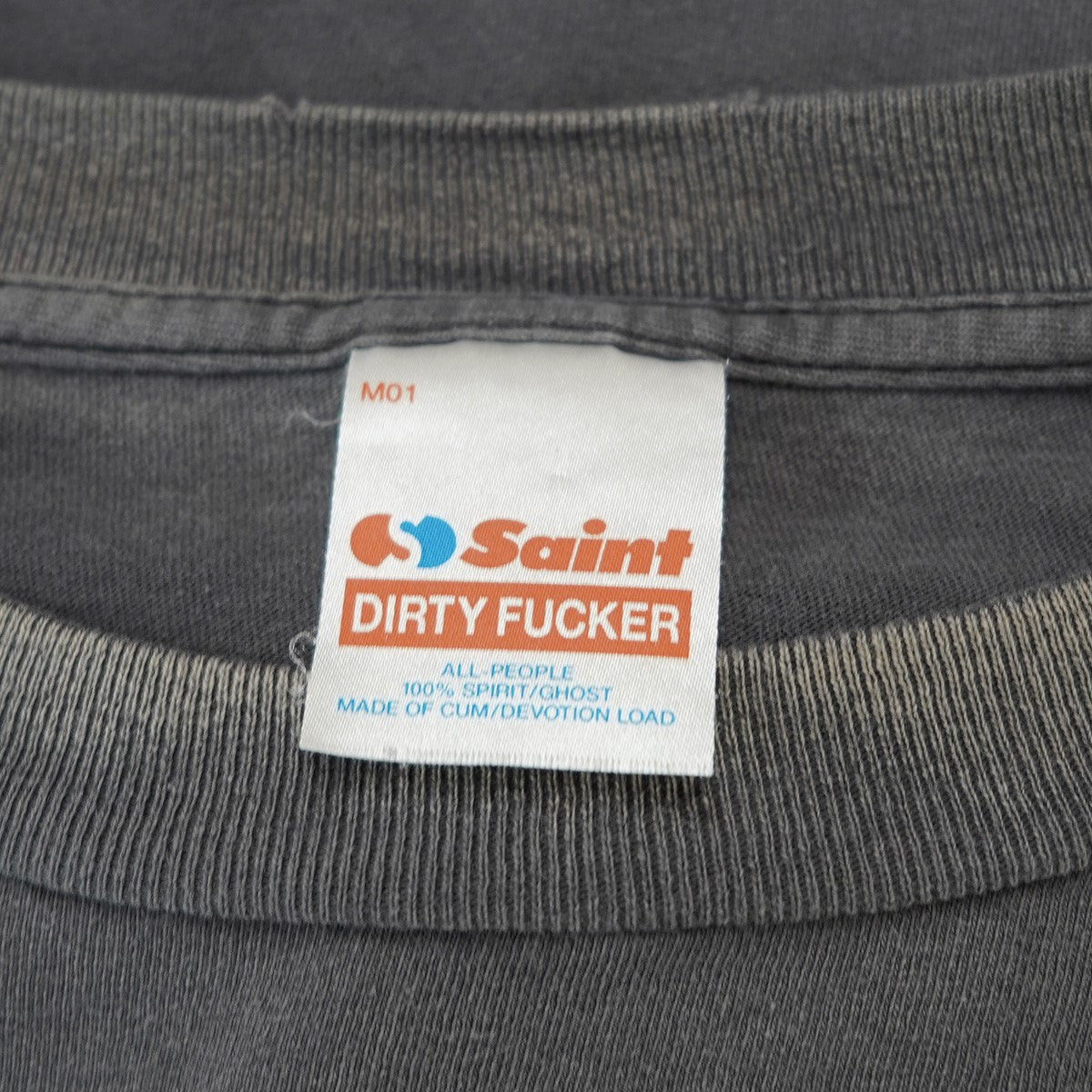 26SS SS T-SHIRT／SAINT DEEP CLEANING SERVICE ヴィンテージ Vintage ダメージ 加工ロゴ Tシャツ
