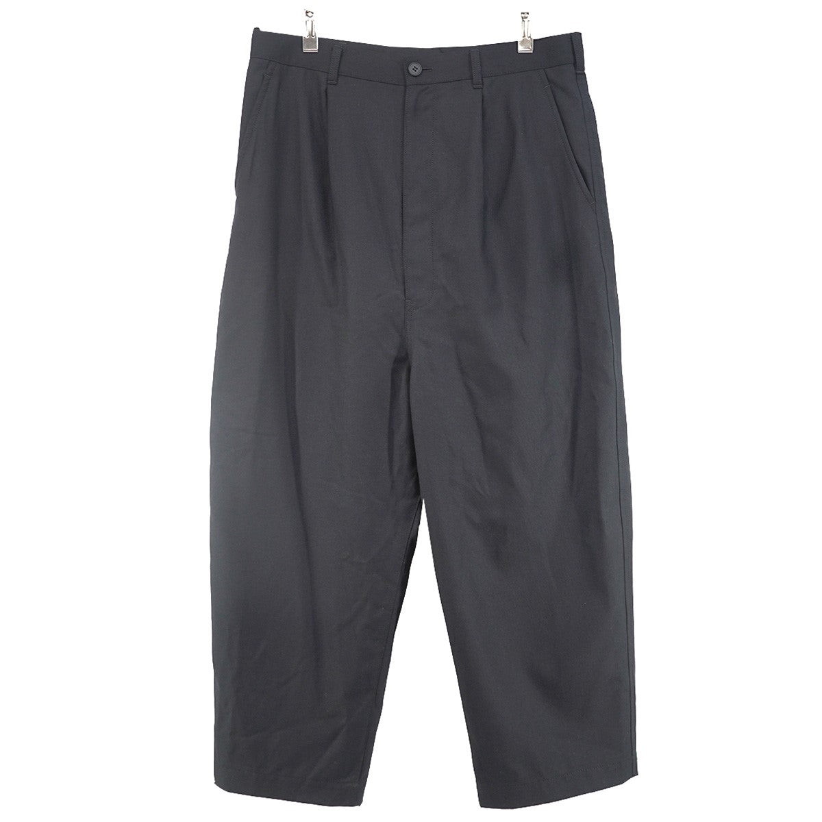 26SS ウールギャバ ワンタックパンツ ワイド スラックス