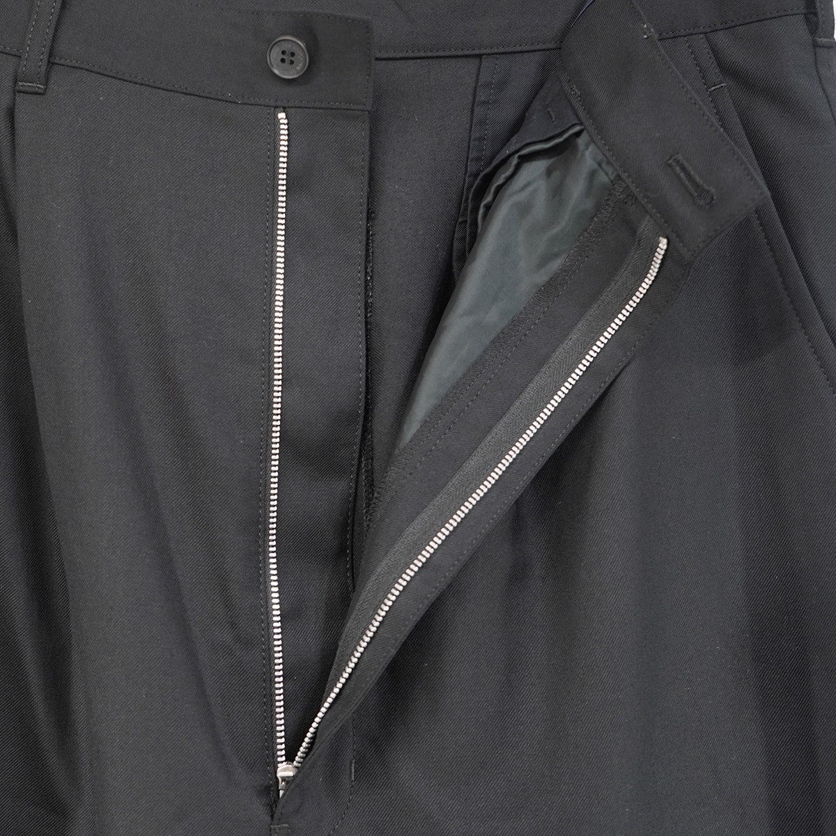 26SS ウールギャバ ワンタックパンツ ワイド スラックス