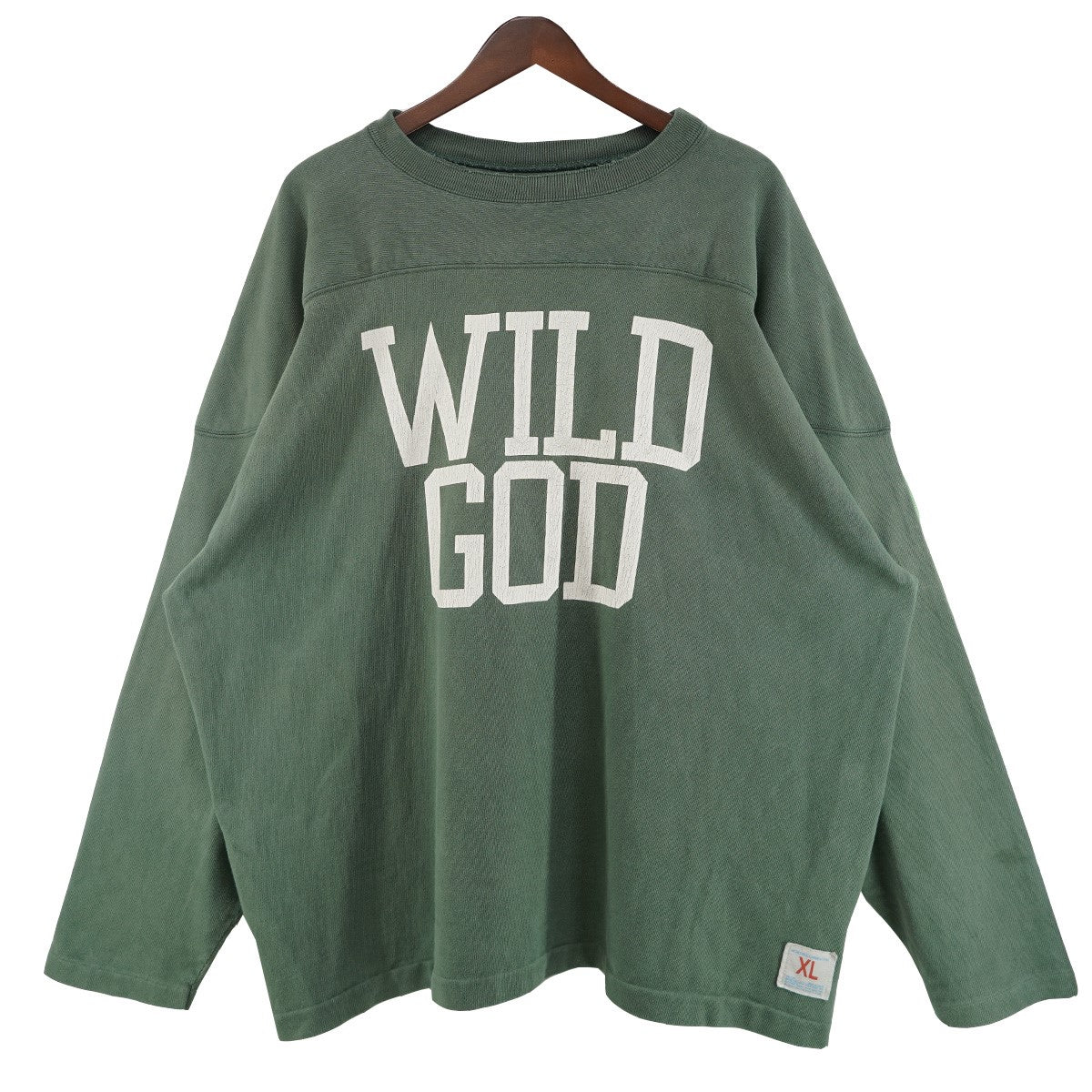 26SS FOOTBALL SWEAT／WILD GOD ロゴ フットボール Vintage ヴィンテージ ダメージ加工 スウェット トレーナー