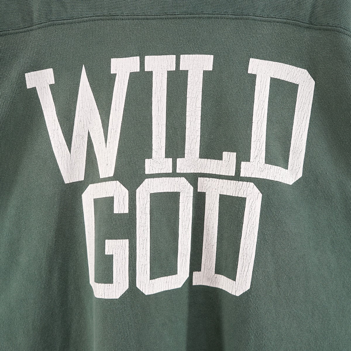 26SS FOOTBALL SWEAT／WILD GOD ロゴ フットボール Vintage ヴィンテージ ダメージ加工 スウェット トレーナー