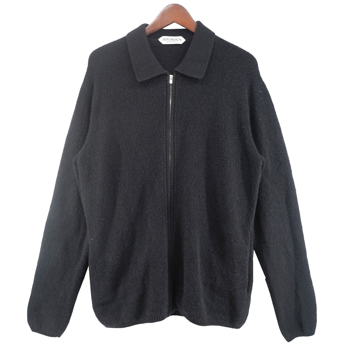 22AW Cardigan ヤク ブークレ ジップ ニット カーディガン