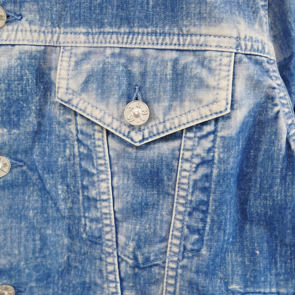 25AW Garment Dyed Flocked Denim Trucker Jacketガーメントダイド加工 フロックド デニム トラッカー ジャケット