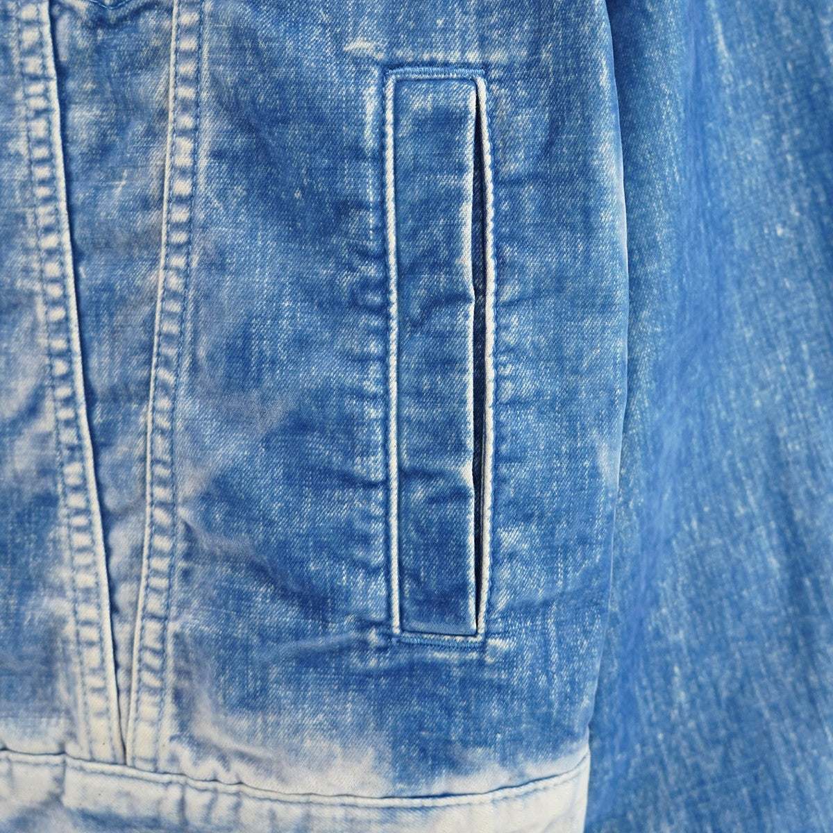 25AW Garment Dyed Flocked Denim Trucker Jacketガーメントダイド加工 フロックド デニム トラッカー ジャケット