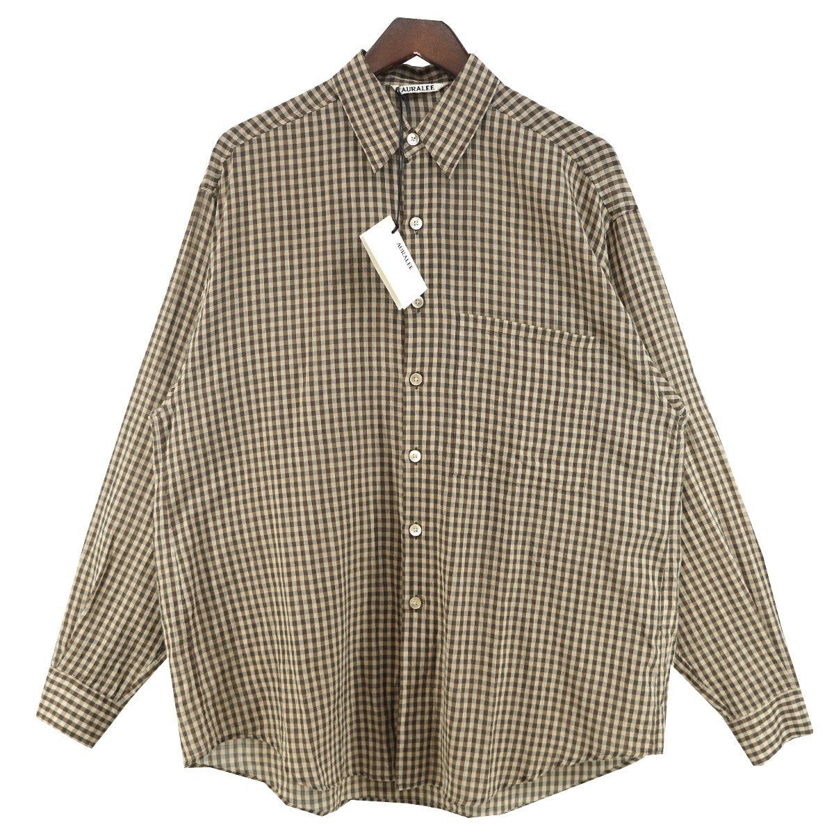 25SS AIRY LIGHT COTTON CHECK BIG SHIRTエアリー ライト コットンチェック ビッグ シャツ
