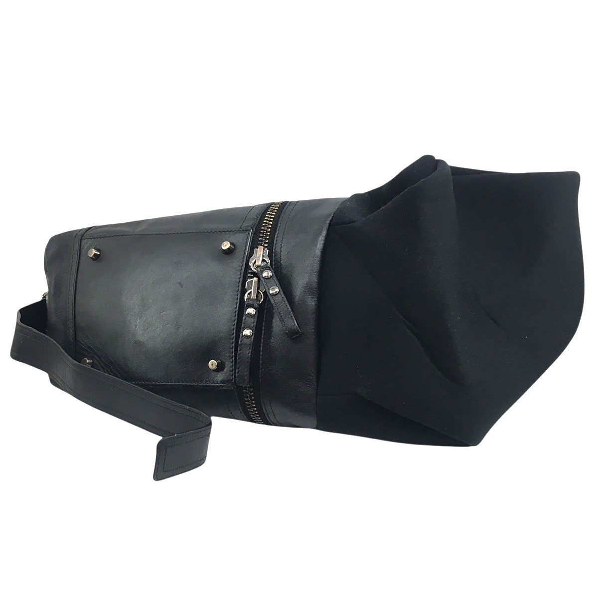 Panelled Asymmetric Leather Shoulder Bagレザー ネオプレン パネル 切替 ショルダー バッグ 鞄