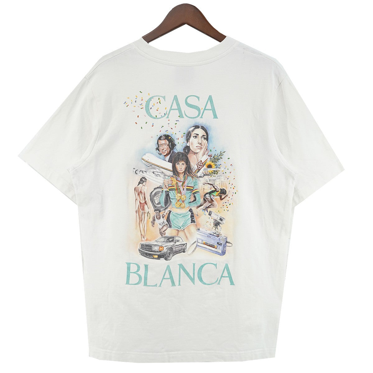 25SS Celebration Du Sport オーガニックコットンスポーツ オリンピック風 グラフィック ロゴ プリント 半袖 Tシャツ