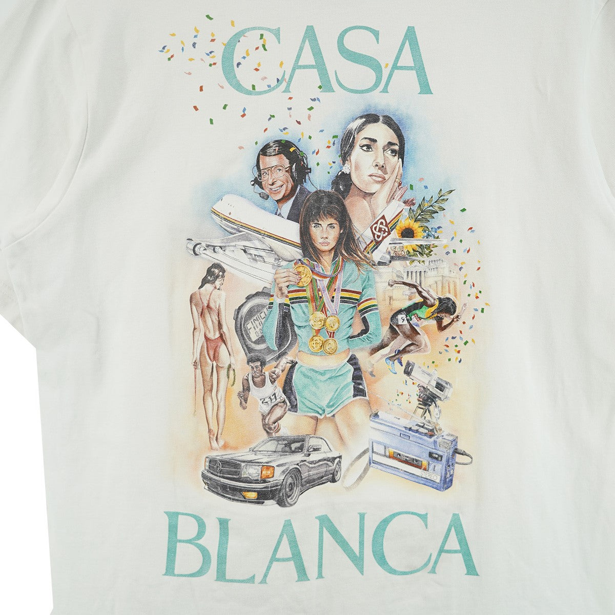 25SS Celebration Du Sport オーガニックコットンスポーツ オリンピック風 グラフィック ロゴ プリント 半袖 Tシャツ