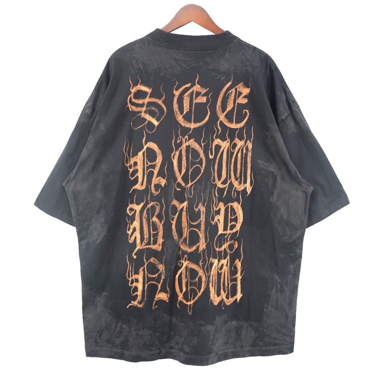 23AW Heavy Metal Logo Oversized T-Shirt ヴィンテージ Vintage ダスト フェード加工ヘビーメタル ロゴ バック プリント オーバーサイズ 半袖 Tシャツ