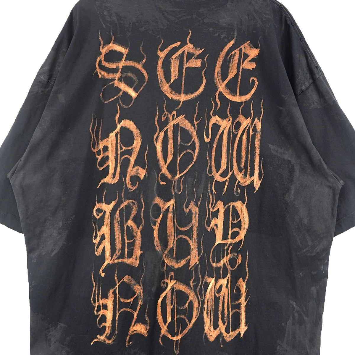 23AW Heavy Metal Logo Oversized T-Shirt ヴィンテージ Vintage ダスト フェード加工ヘビーメタル ロゴ バック プリント オーバーサイズ 半袖 Tシャツ