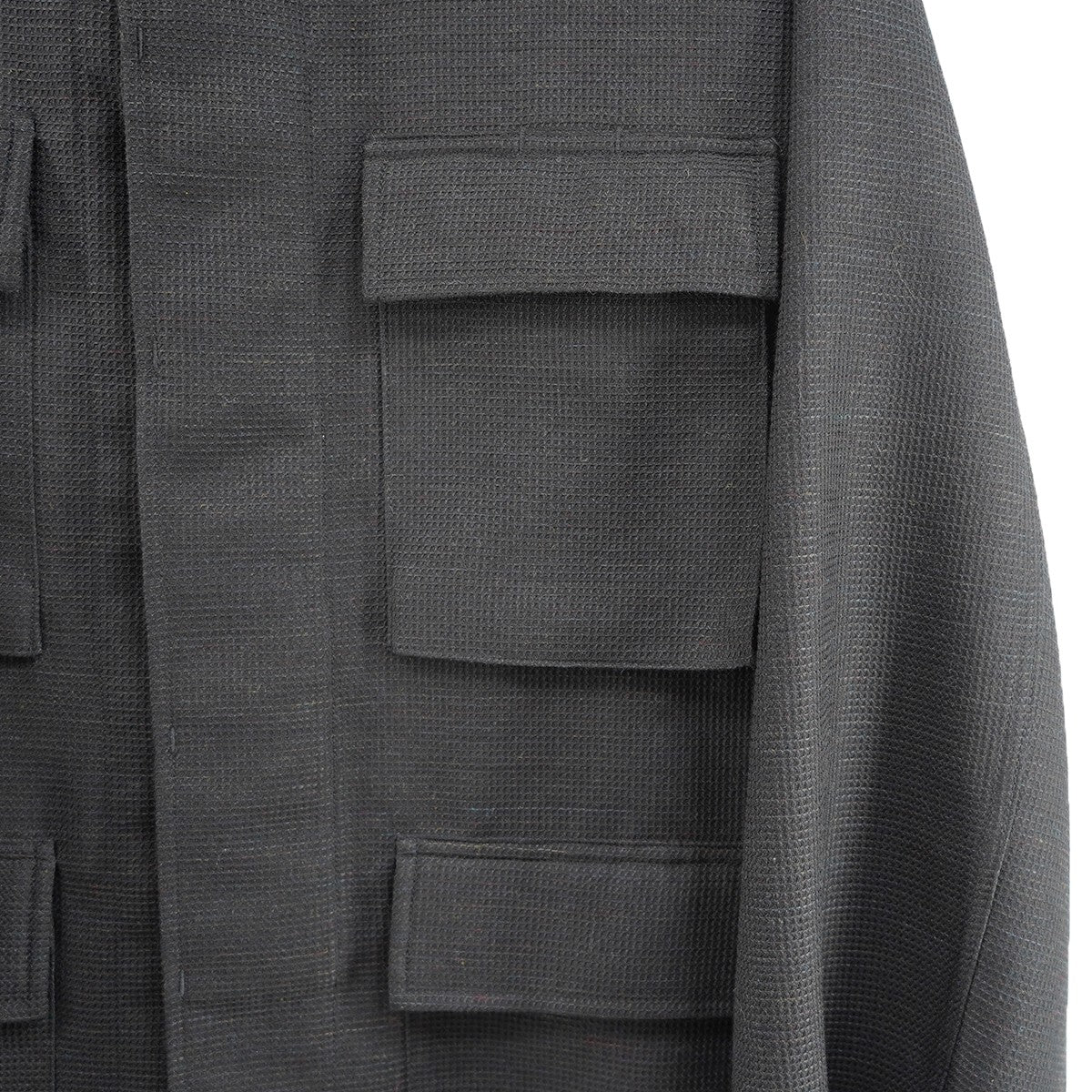 24AW SHETLAND WOOL RECYCLE POLYESTER DOBBY B．D．U JACKETミリタリー ジャケット