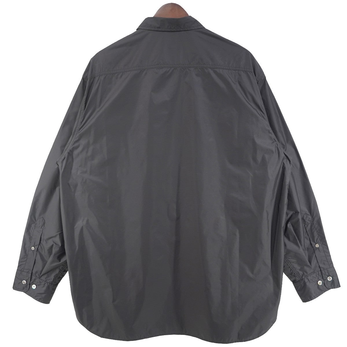 PERTEX LOOSE FIT REGULAR COLLAR SHIRTパーテックス ワッシャー加工 ドレープ ビッグシルエット レギュラーカラー 開襟 長袖 シャツ