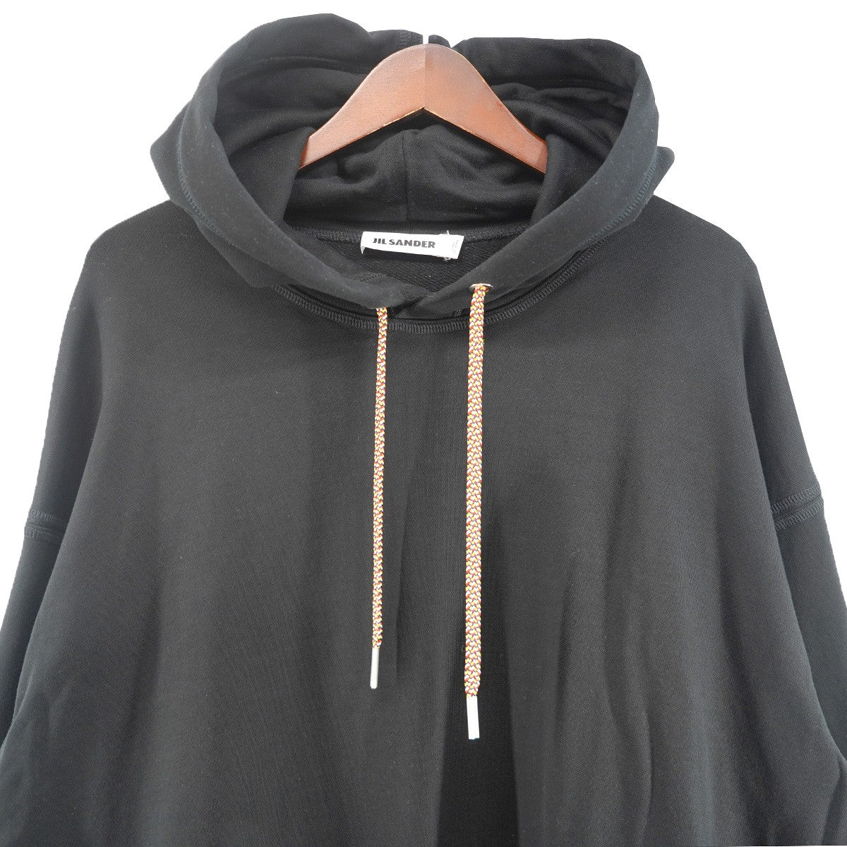 SWEATSHIRT W／HOODIEマルチカラー ドローコード プルオーバーパーカー