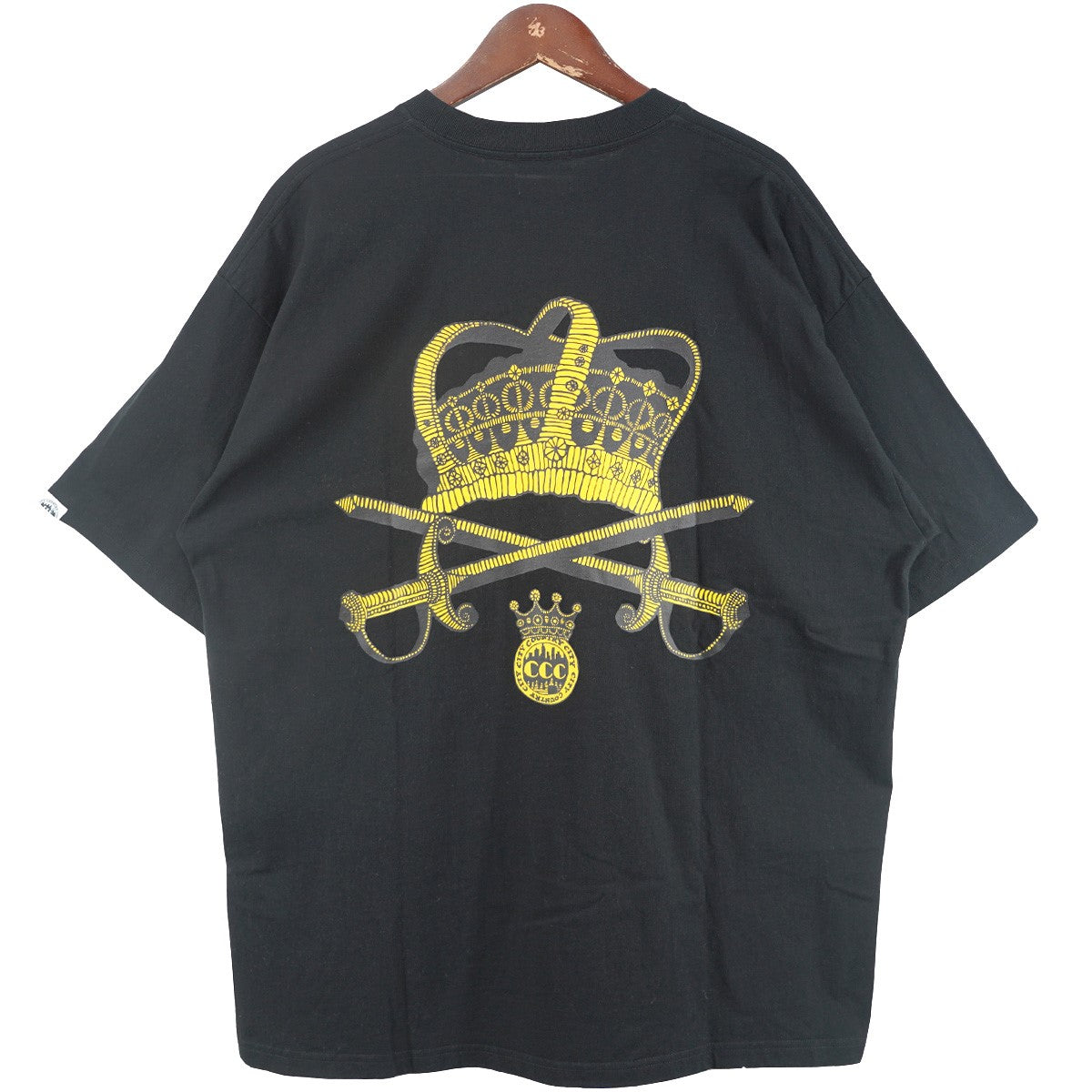24SS COTTON T-SHIRT CCC DUBCCC ロゴ 王冠 クラウン 剣 プリント ピスタグ ボックスシルエット 半袖 Tシャツ