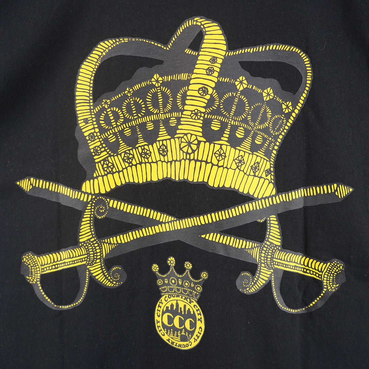 24SS COTTON T-SHIRT CCC DUBCCC ロゴ 王冠 クラウン 剣 プリント ピスタグ ボックスシルエット 半袖 Tシャツ