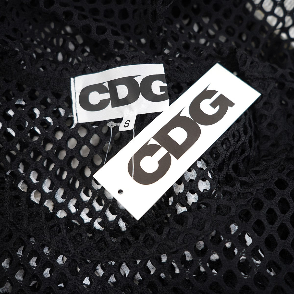 CDG OVERSIZED MESH T-SHIRTトリプルエアライン ロゴ シースルー メッシュ ビッグシルエット 半袖 Tシャツ