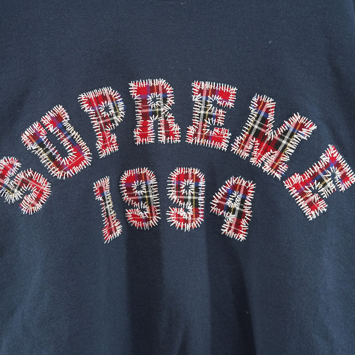 26SS Plaid Arc Crewneck Heather Greyプレイド チェック アーチ ロゴ クルーネック スウェット トレーナー