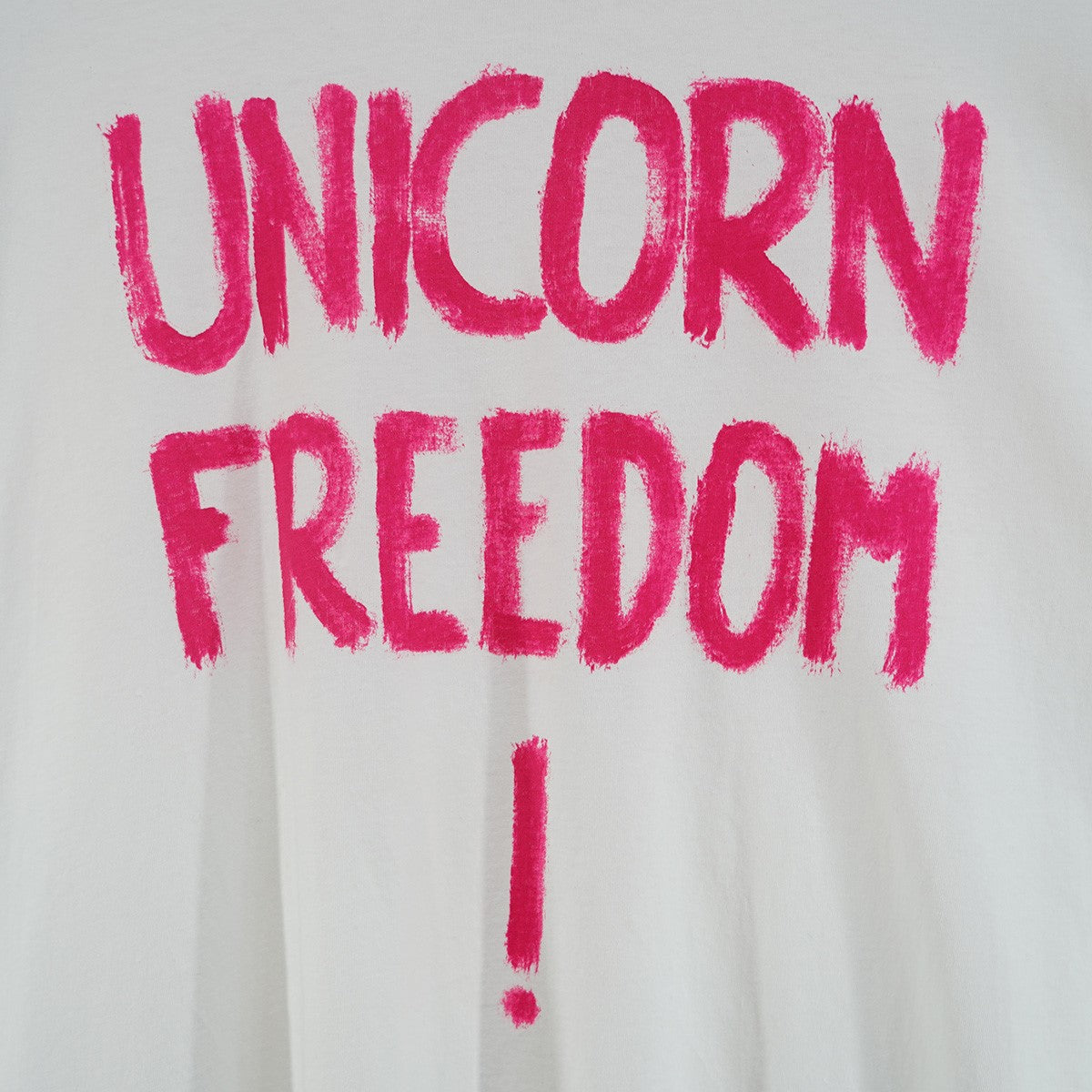 20SS Unicorn Freedom Teeユニコーン フリーダム 手書き風 ロゴ プリント オーバーサイズシルエット 半袖 Tシャツ