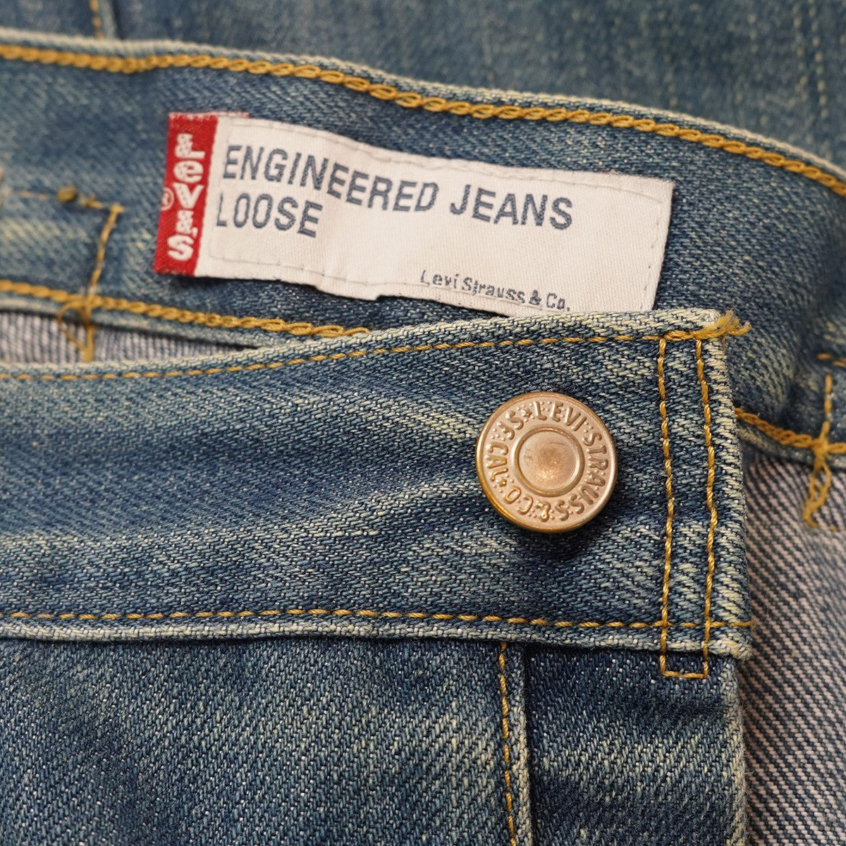 01年製 初期オリジナル Vintage ヴィンテージ アーカイヴ ENGINEED JEANS LOOSEエンジニアドジーンズ 立体裁断 デニムパンツ