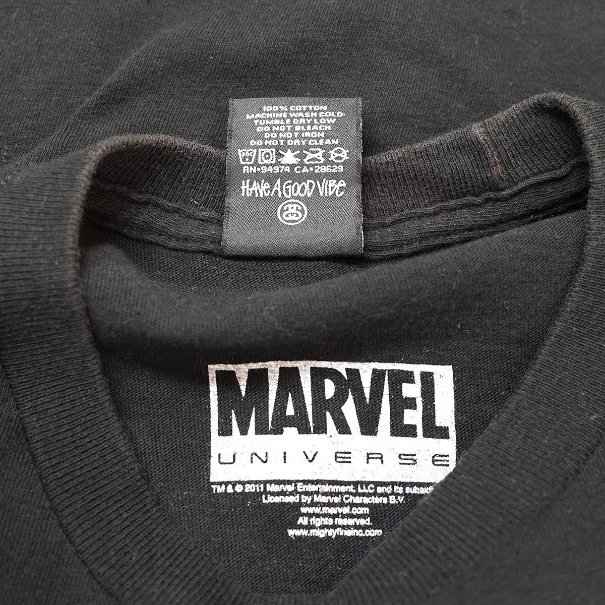 11SS × MARVEL COMICS Ghost Rider S／S Tee コラボゴーストライダー スカル フレア バイク SSリンク Wネーム  ロゴ 袖プリント 半袖 Tシャツ