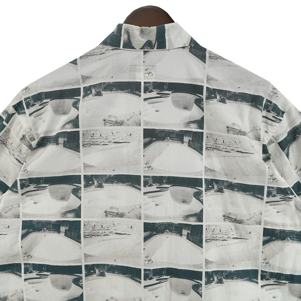 00s 02SS Pool Print S／S  Skate Pool Panel Photo Shirt総柄 プールスケート グリッド フォト ロゴ Old オールド 半袖 シャツ