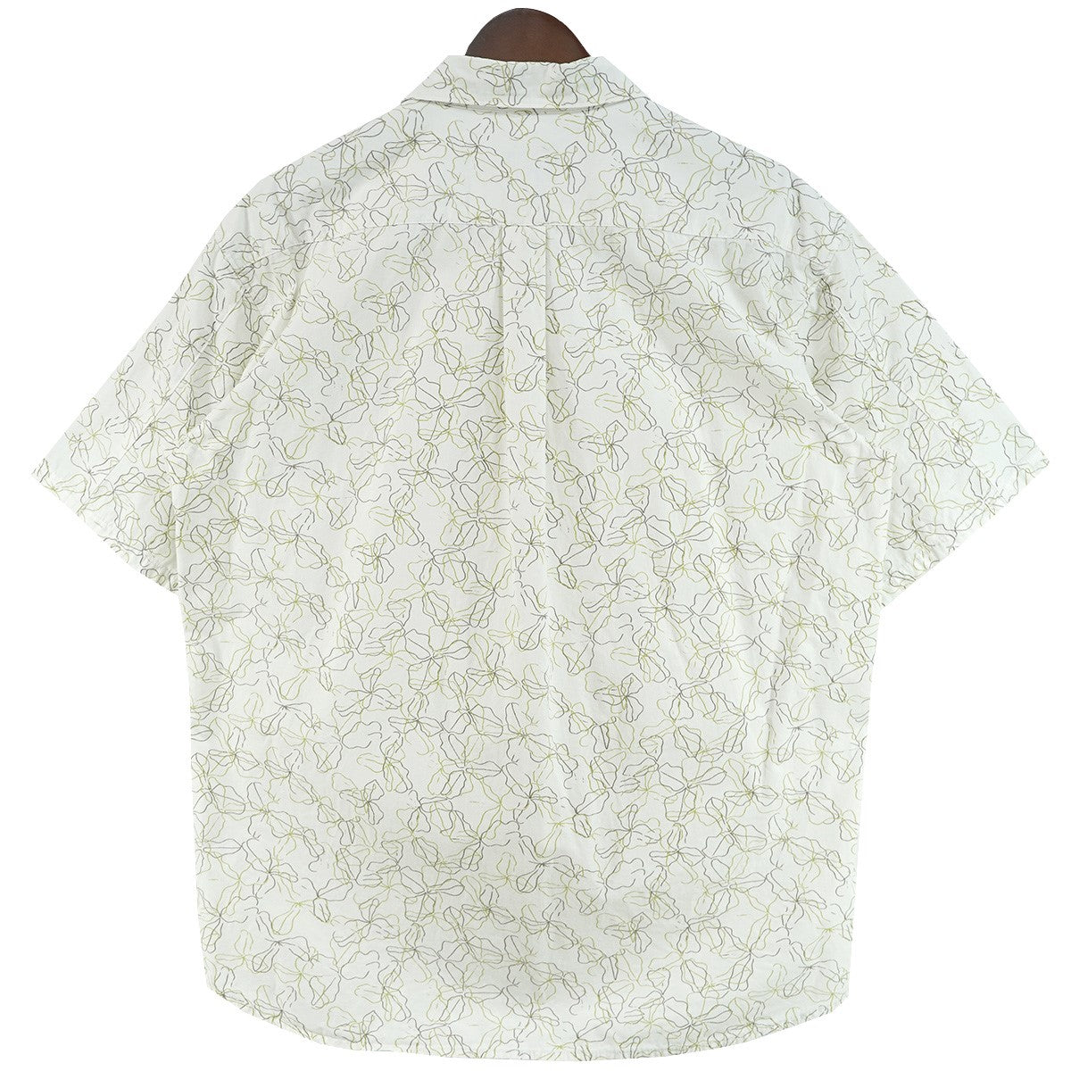 03SS FLOWER PATTERN SHIRT オールドステューシー OLD STUSSYラインアート 線画 花 フラワー 総柄 ポケット ロゴ ピスタグ 半袖 シャツ